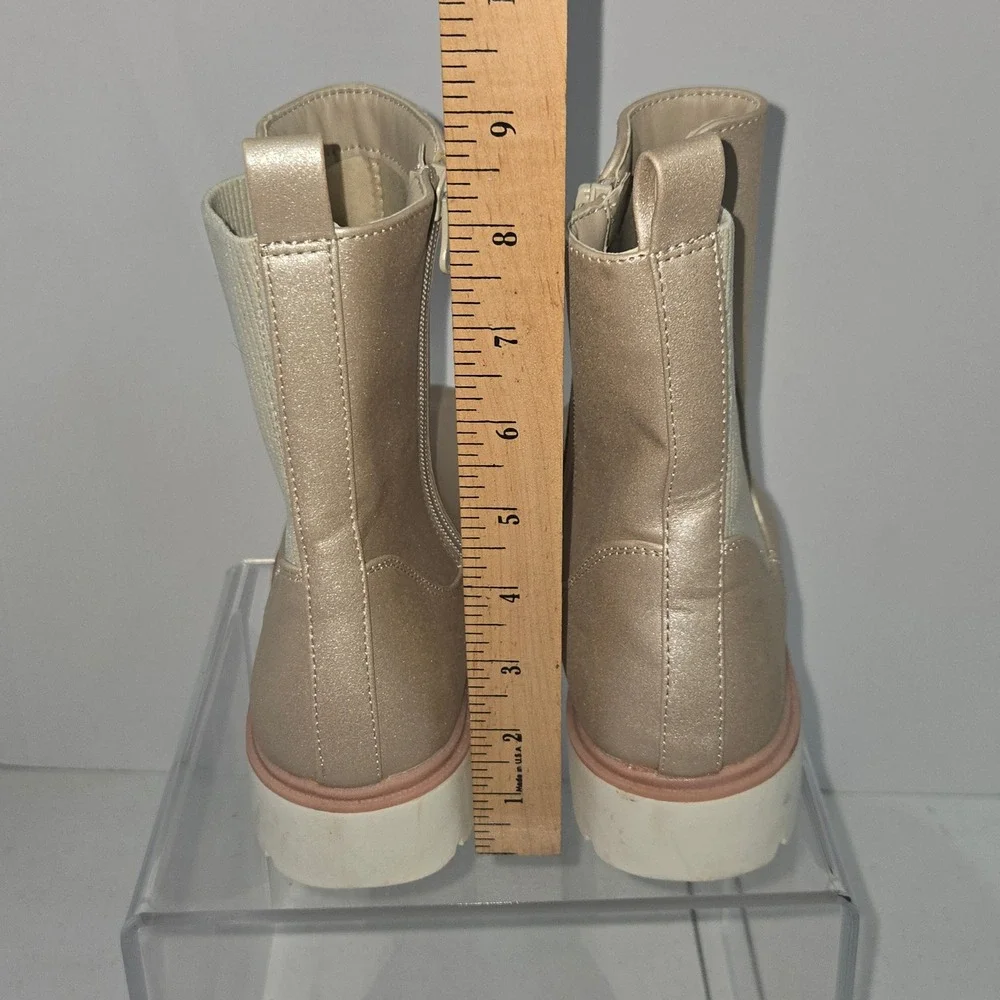 Art Class Girls Size 5 Champagne Gold Shimmer Chelsea Boots F16751283 093120374